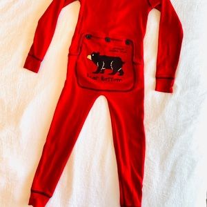 Christmas Bear Bottom Pajama Onesie 4T